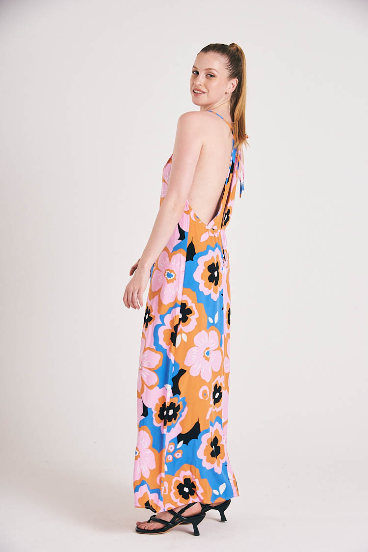 vestido floral largo