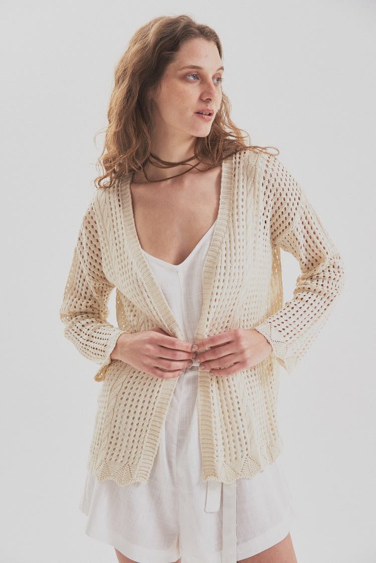 cardigan hilo amplio