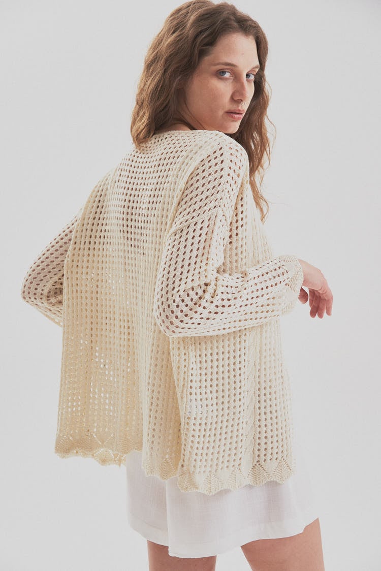 cardigan hilo amplio