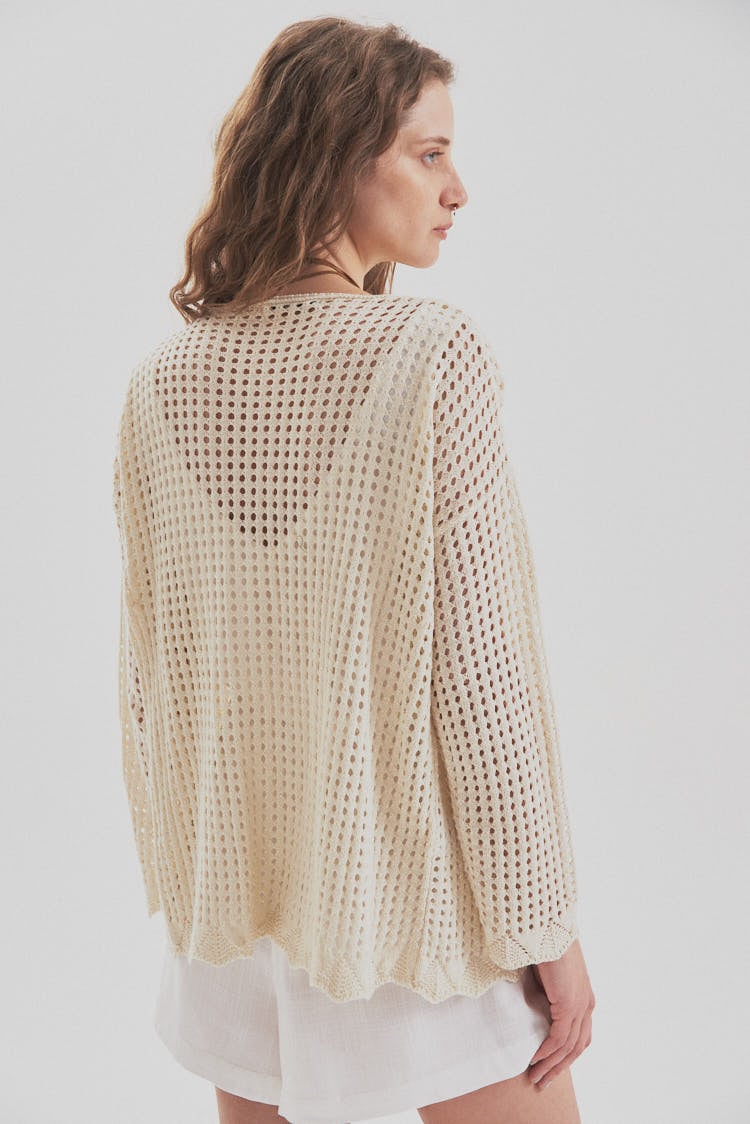 cardigan hilo amplio