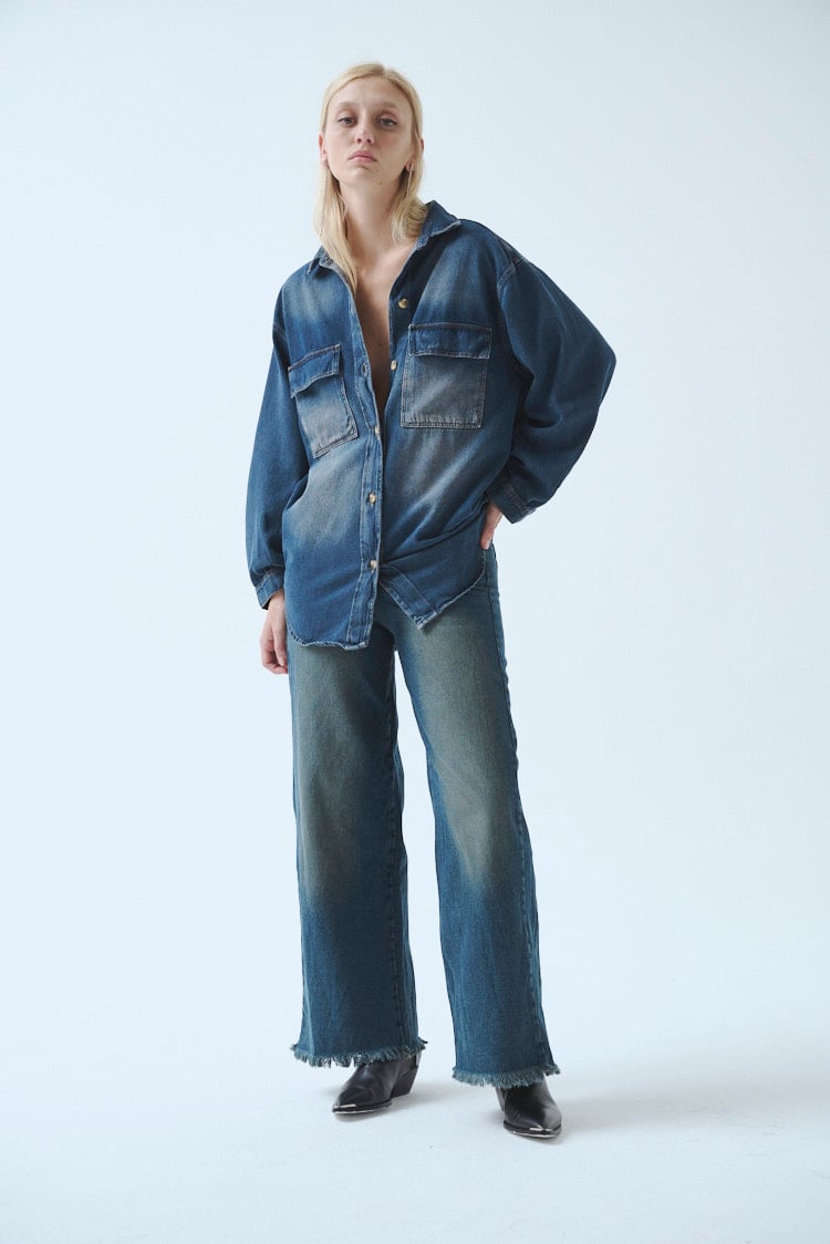camisa oversize jean