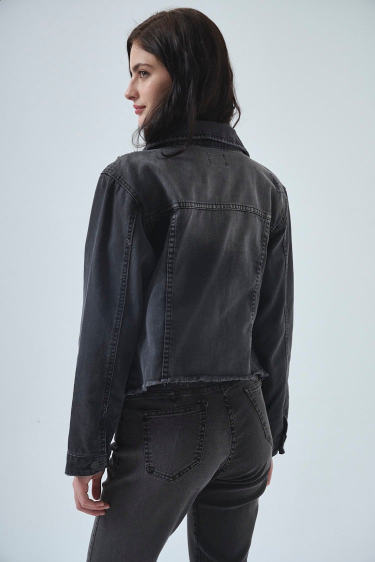 campera de jean negro