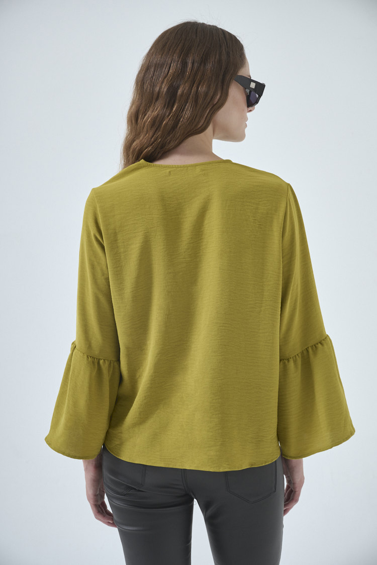 Blusa manga oxford