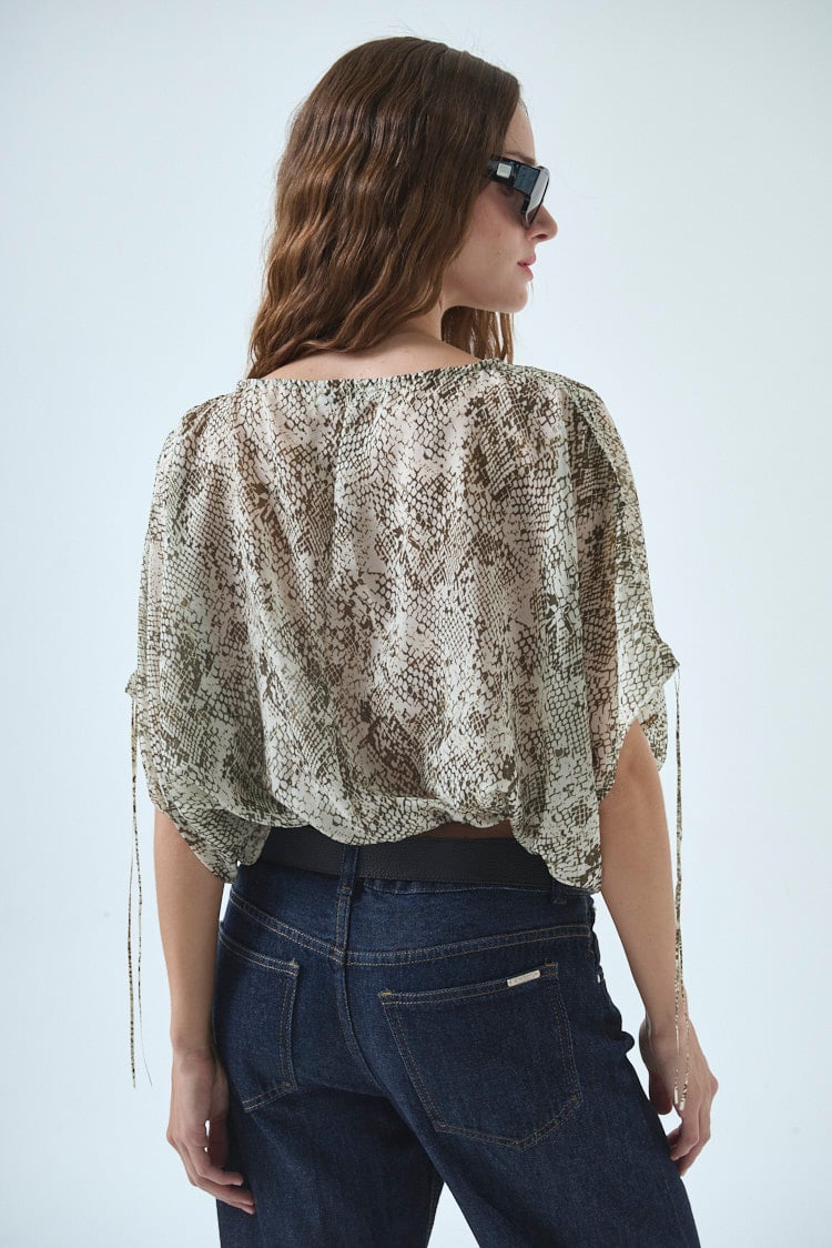 blusa gaza estampada