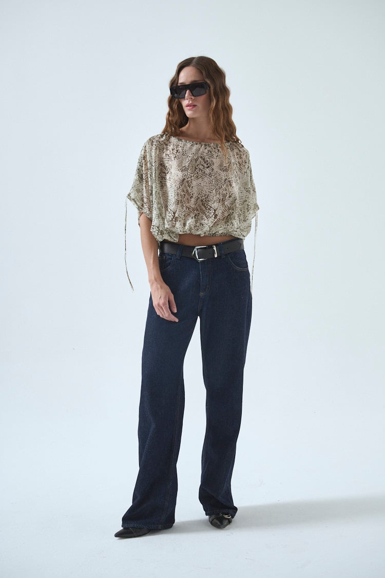 blusa gaza estampada