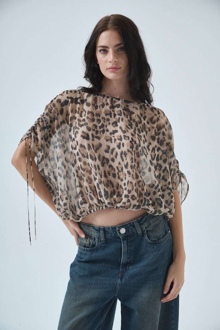 blusa gaza estampada