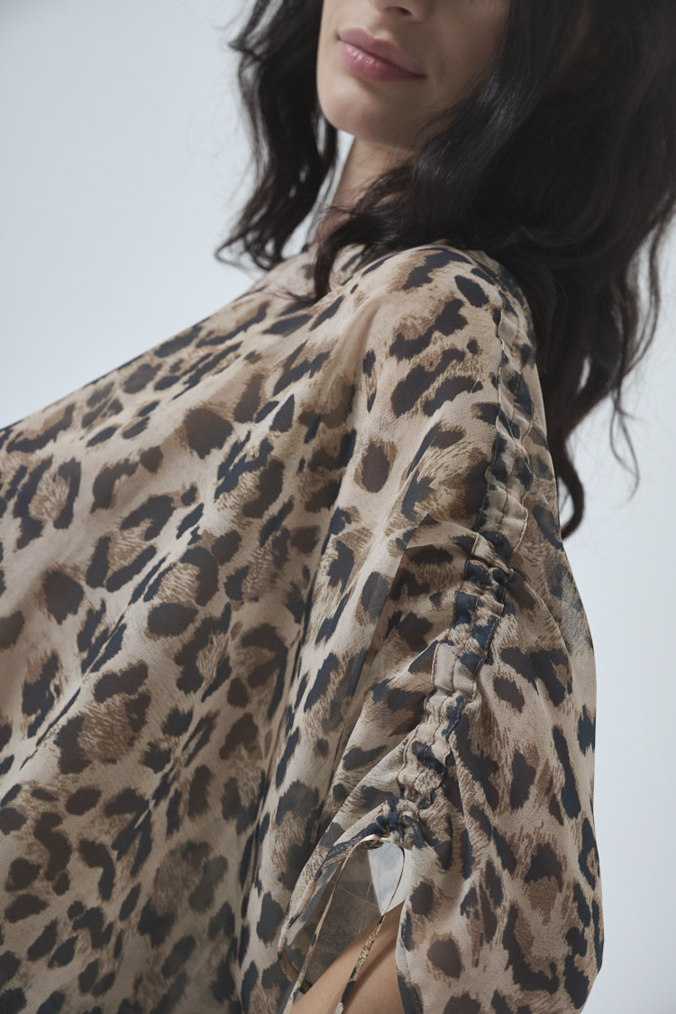blusa gaza estampada