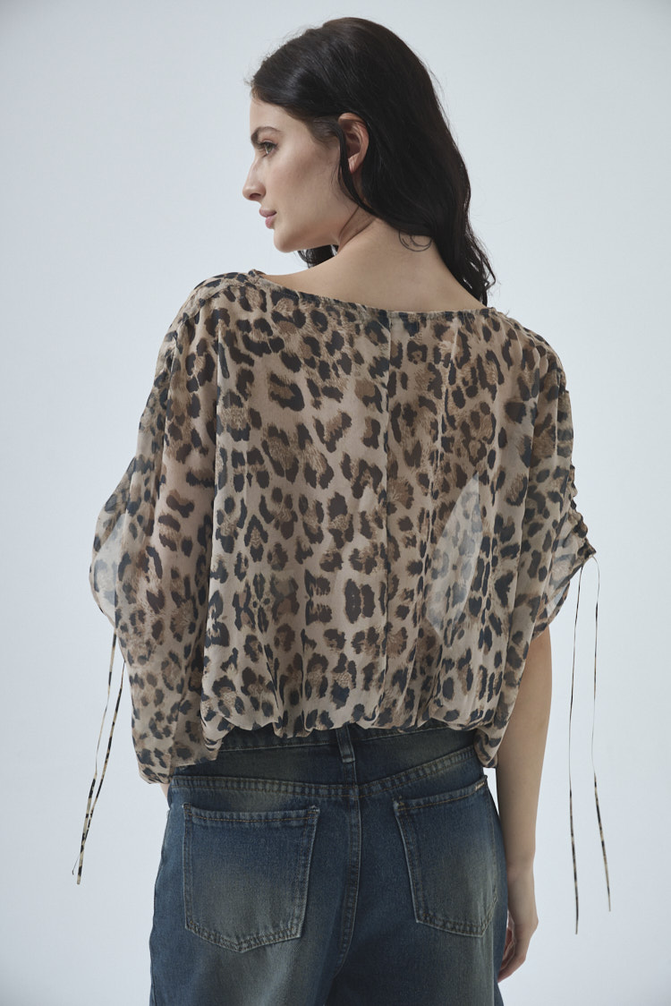 blusa gaza estampada