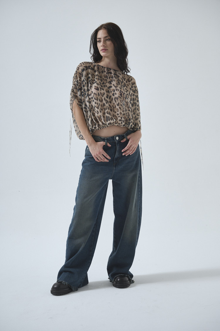 blusa gaza estampada