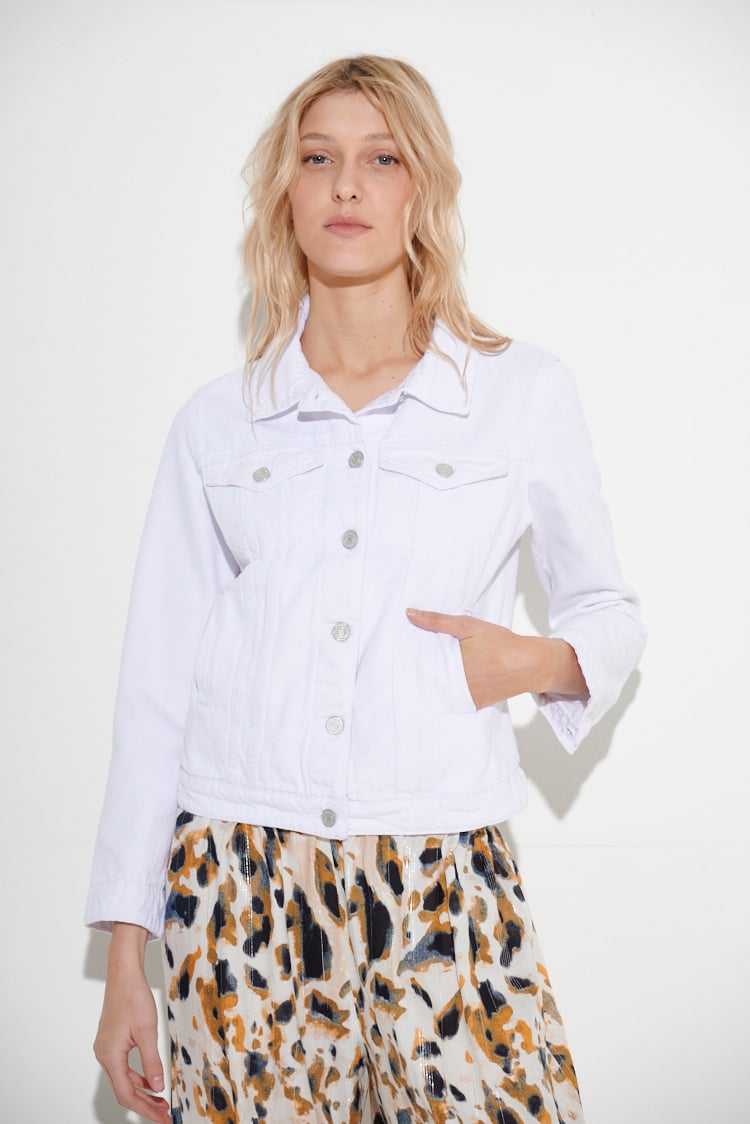 campera de jean blanco