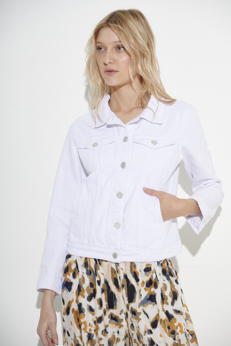 campera de jean blanco