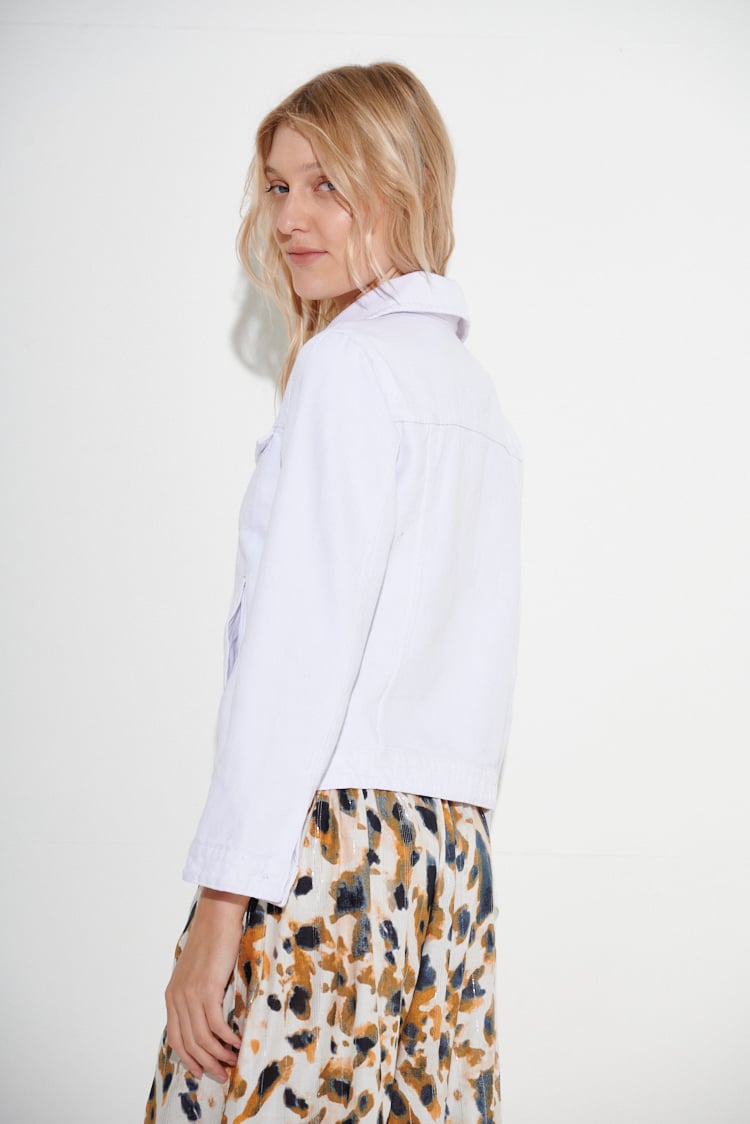 campera de jean blanco