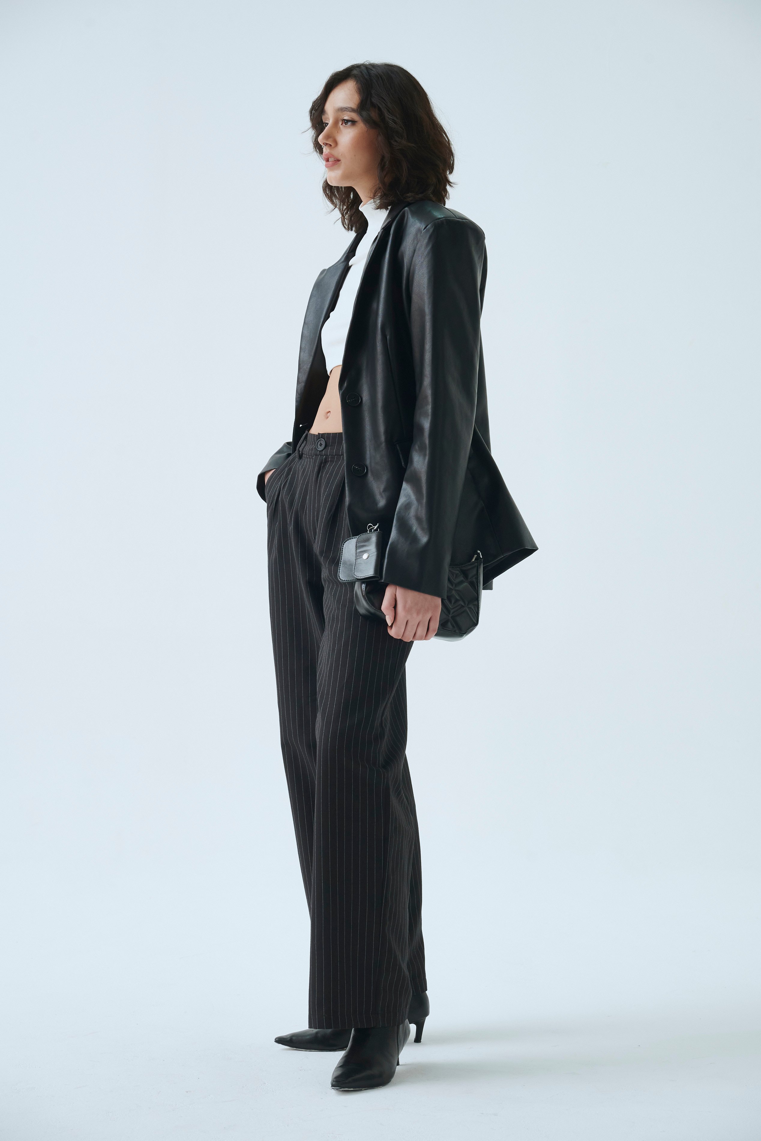 pantalon rayado sastrero