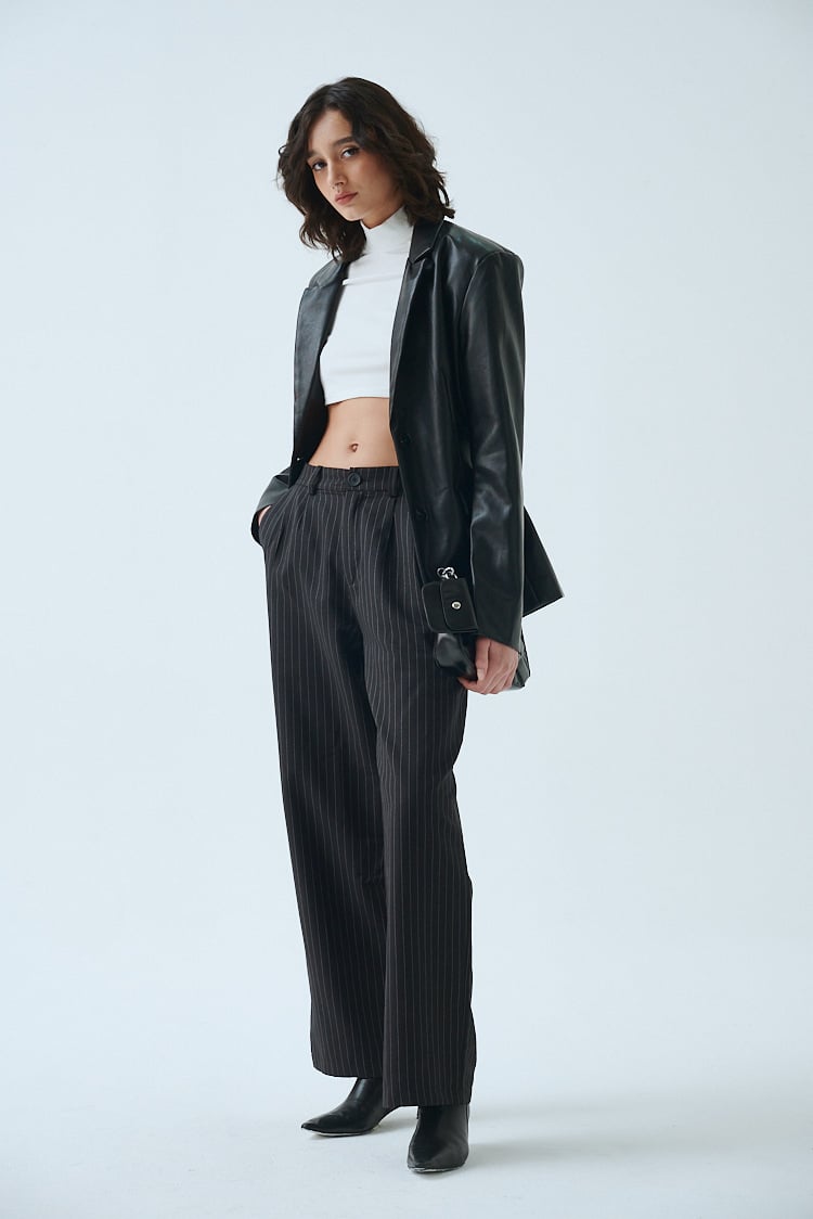 pantalon rayado sastrero