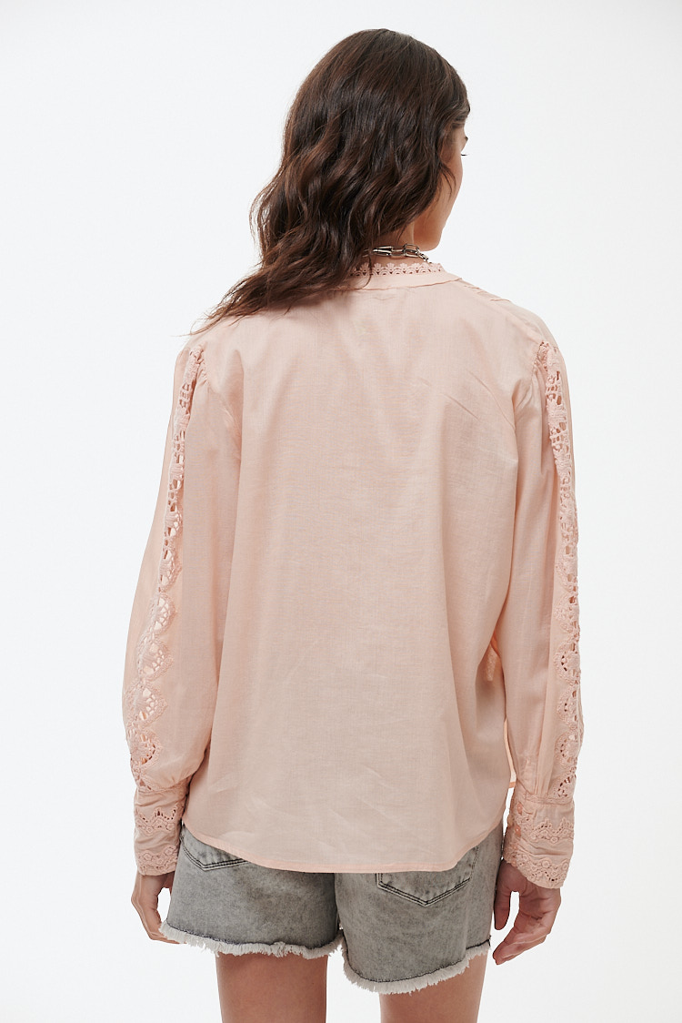 camisa briderie holgada