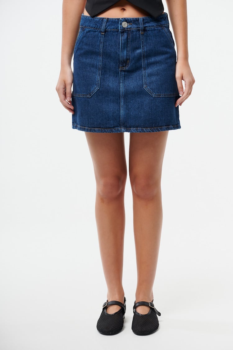 mini de jean cargo