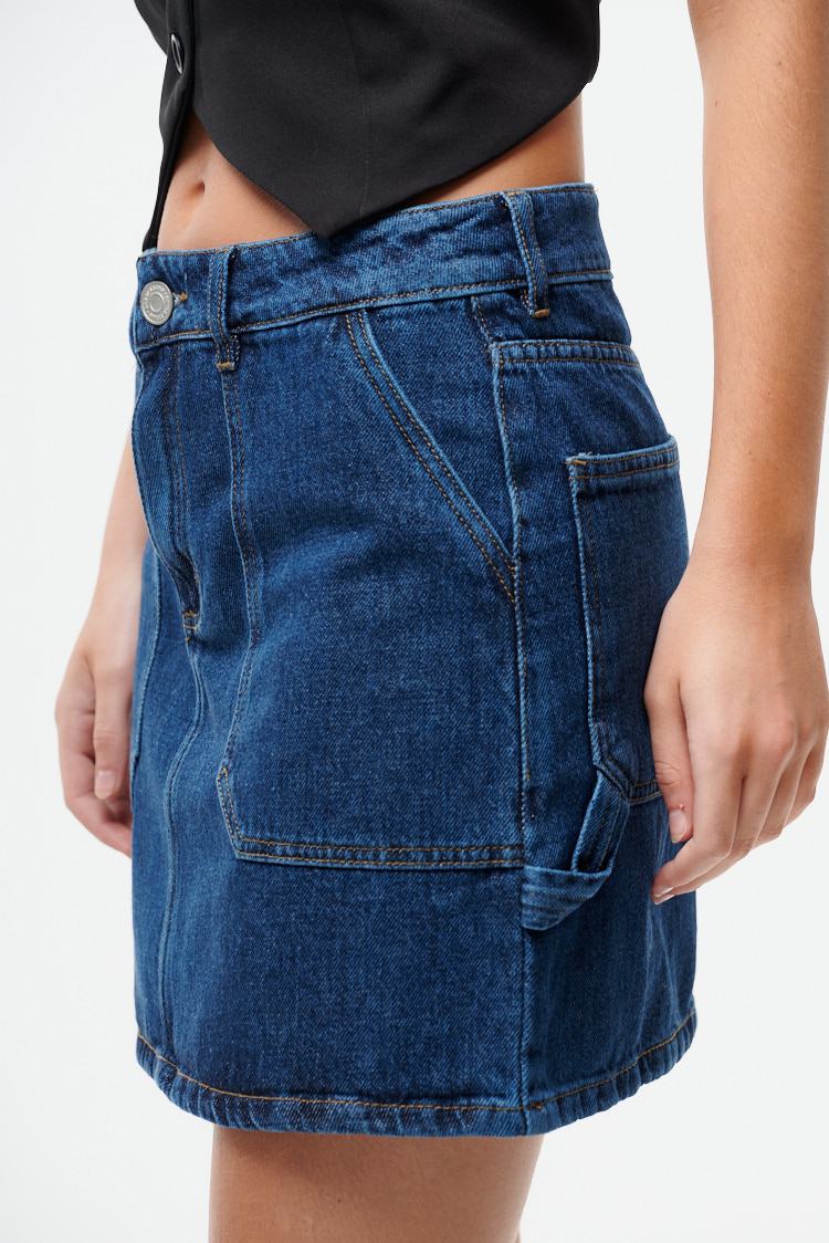 mini de jean cargo