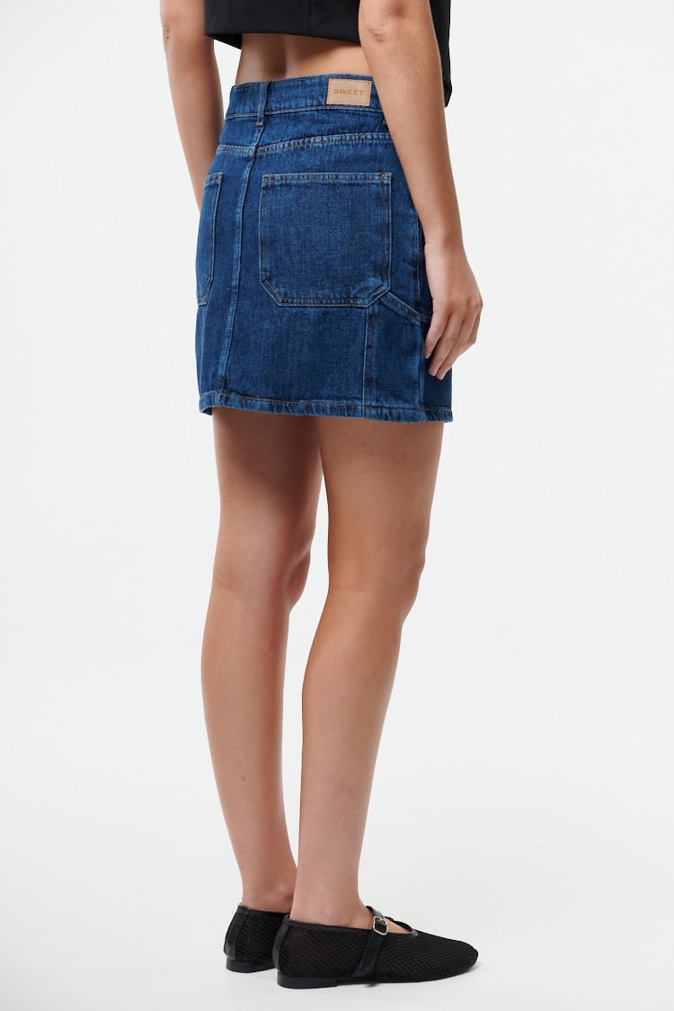 mini de jean cargo