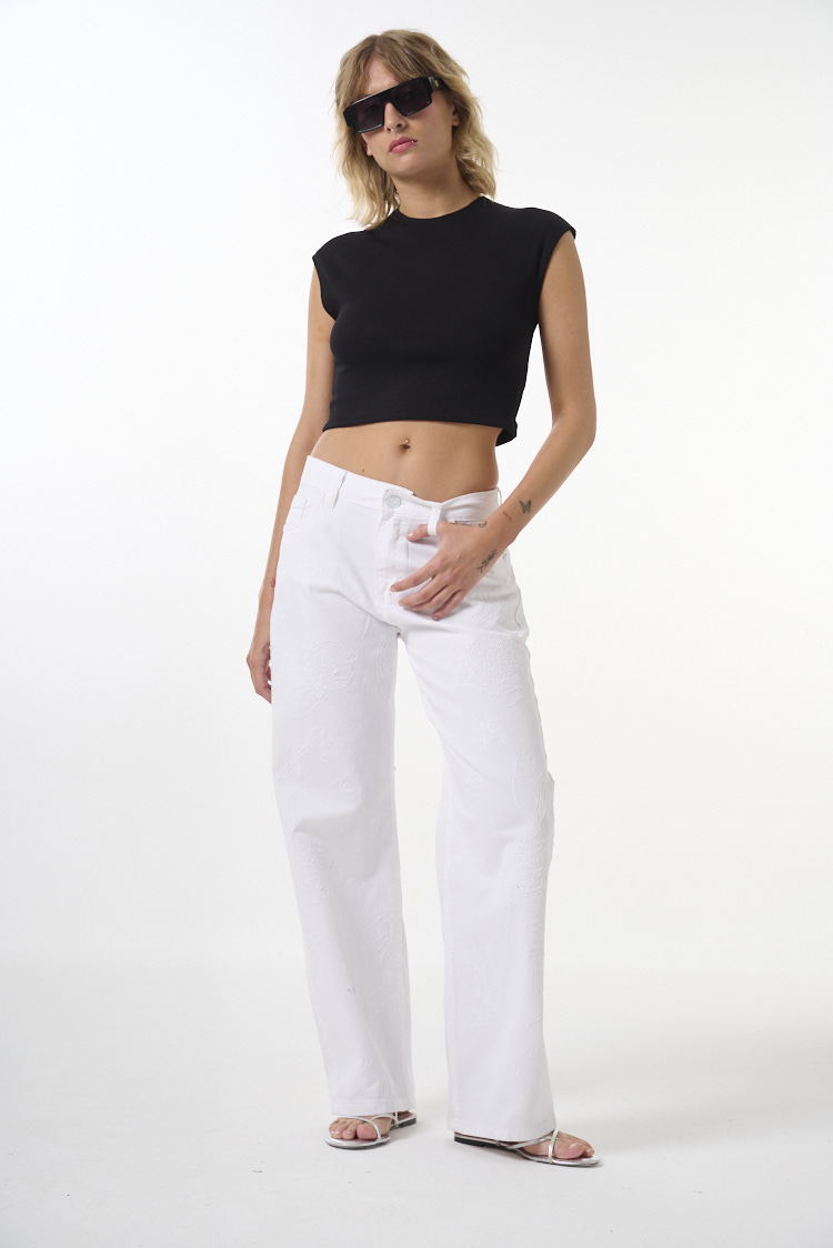 jean wide leg calado