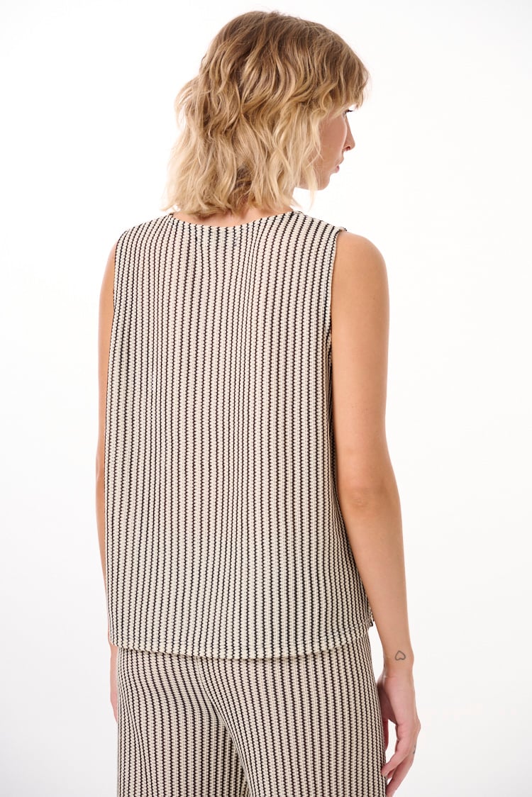 musculosa amplia rayada