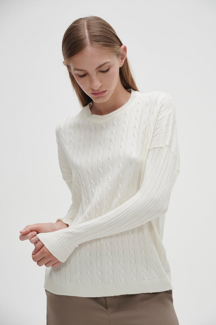 sweater trenzado 