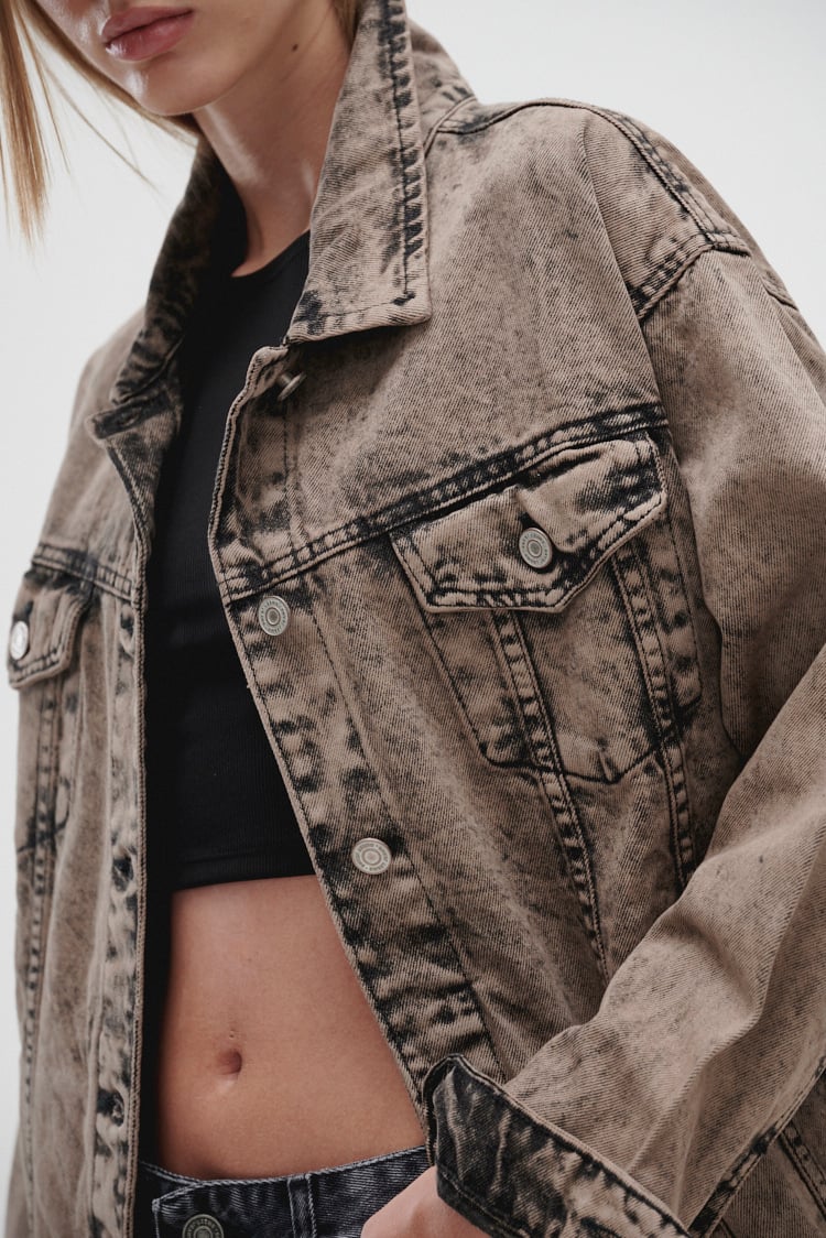 campera oversize marron