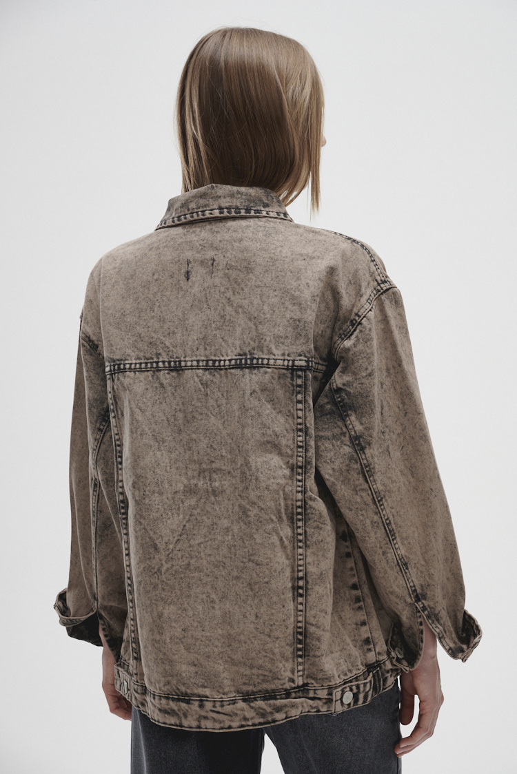 campera oversize marron