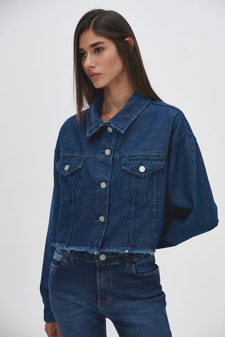 campera de jean corta
