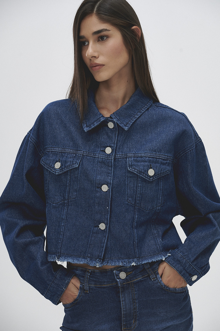 campera de jean corta