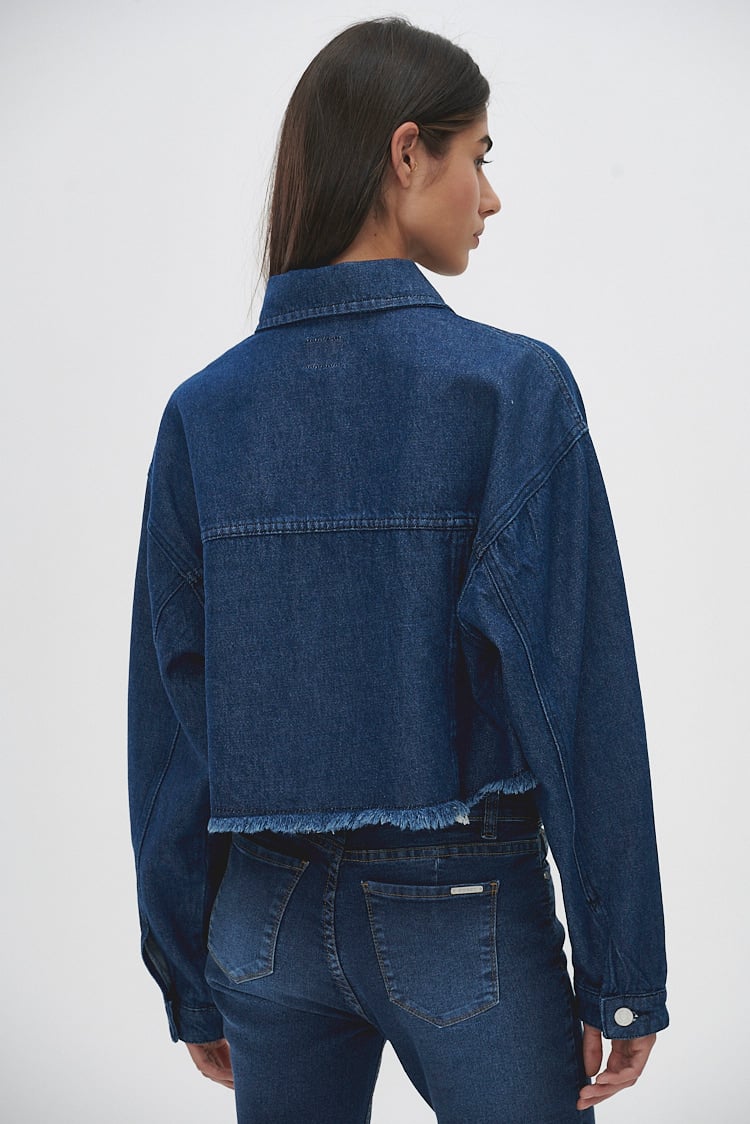 campera de jean corta