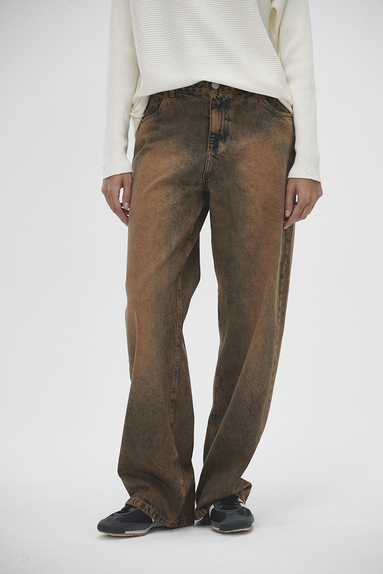 jean wide leg oxidado