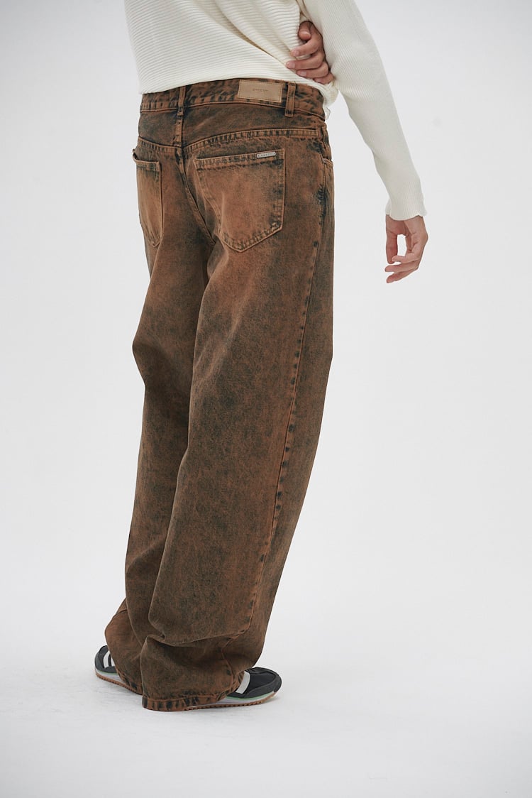 jean wide leg oxidado