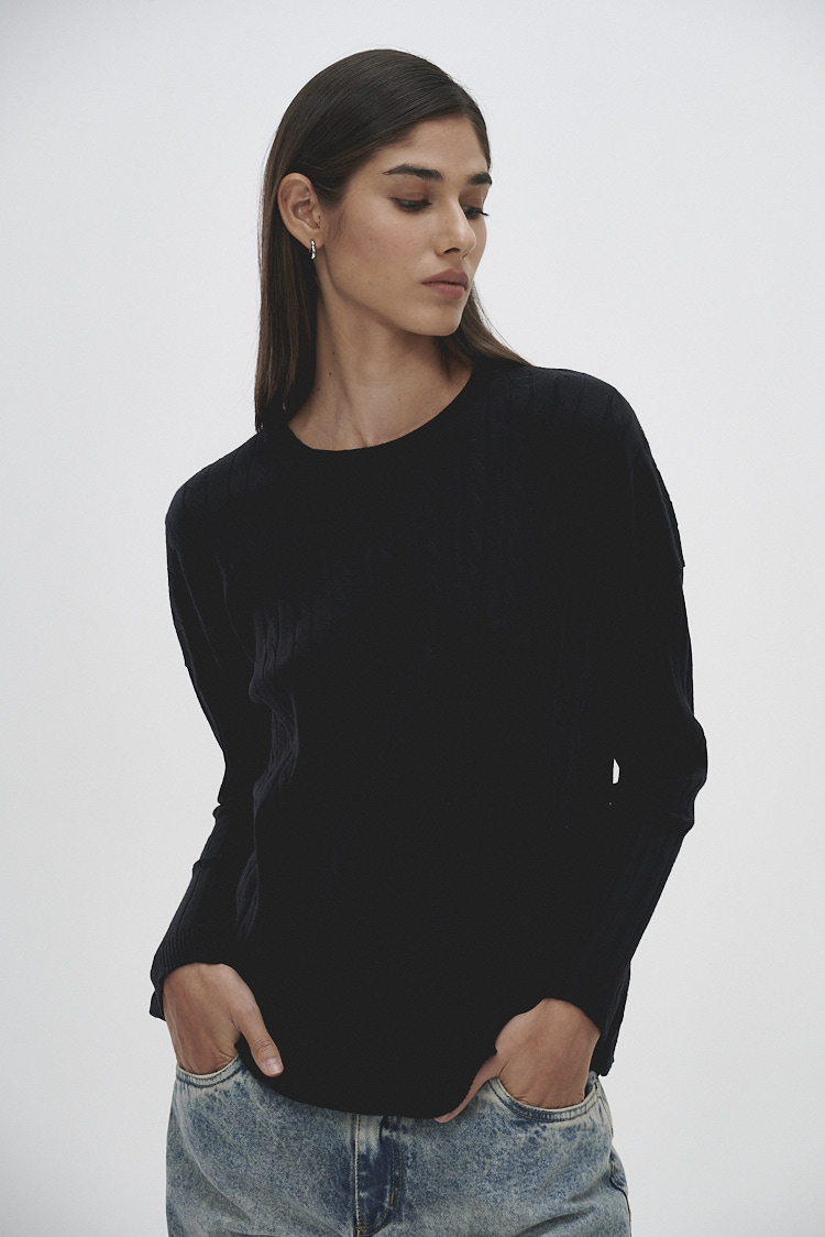 sweater trenzado 