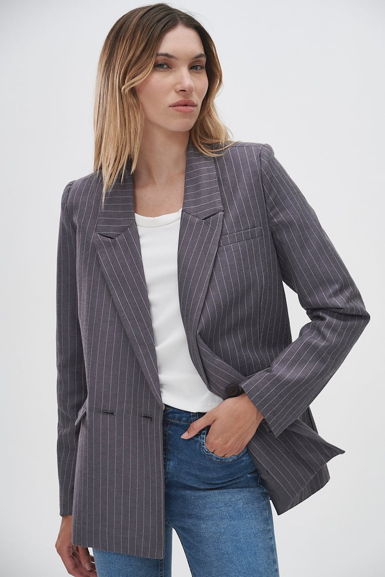 blazer rayado