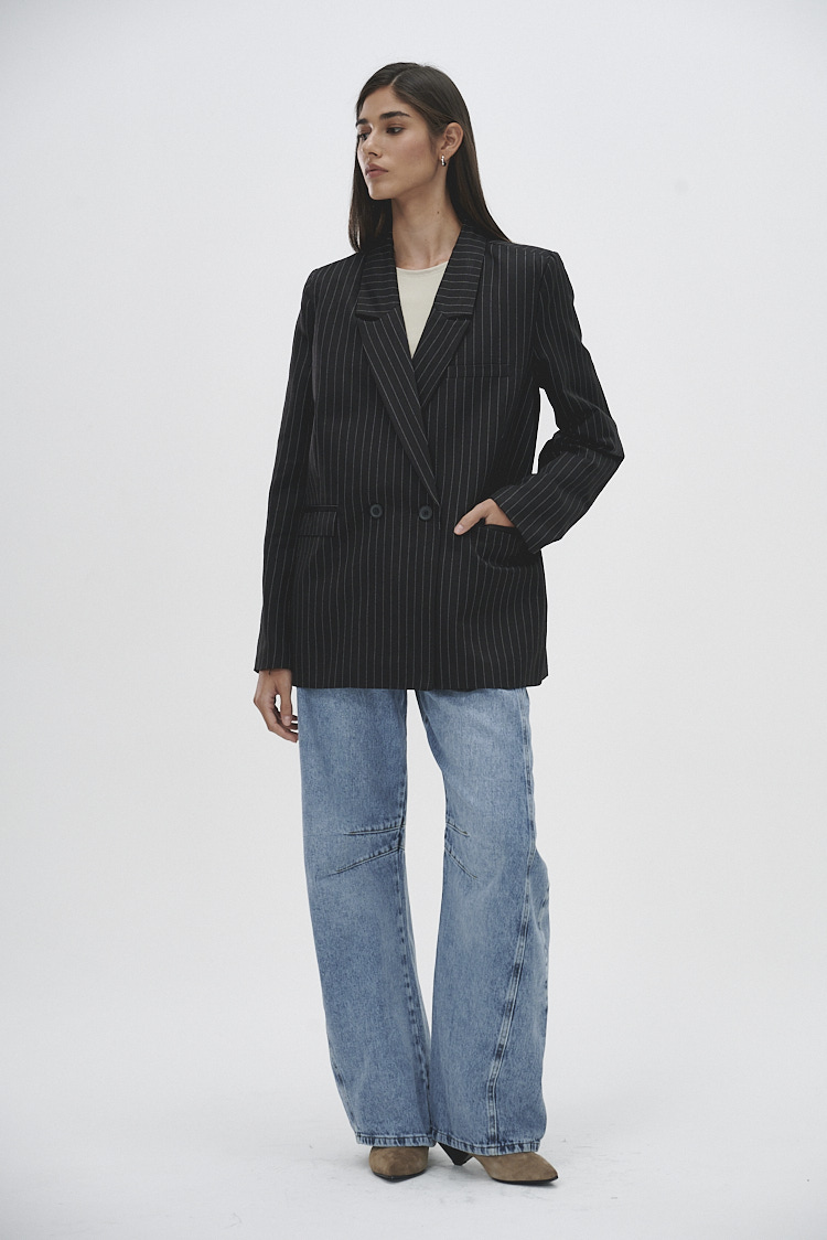 blazer rayado