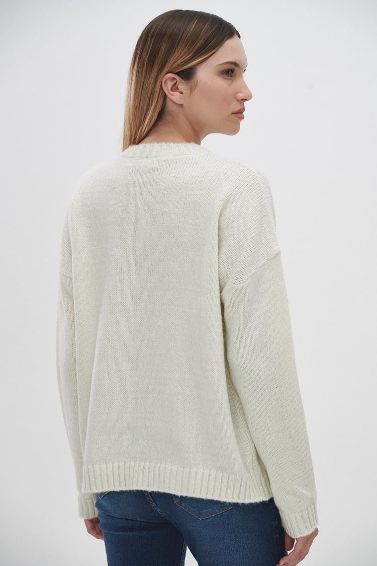 Sweater de hilo con brillo