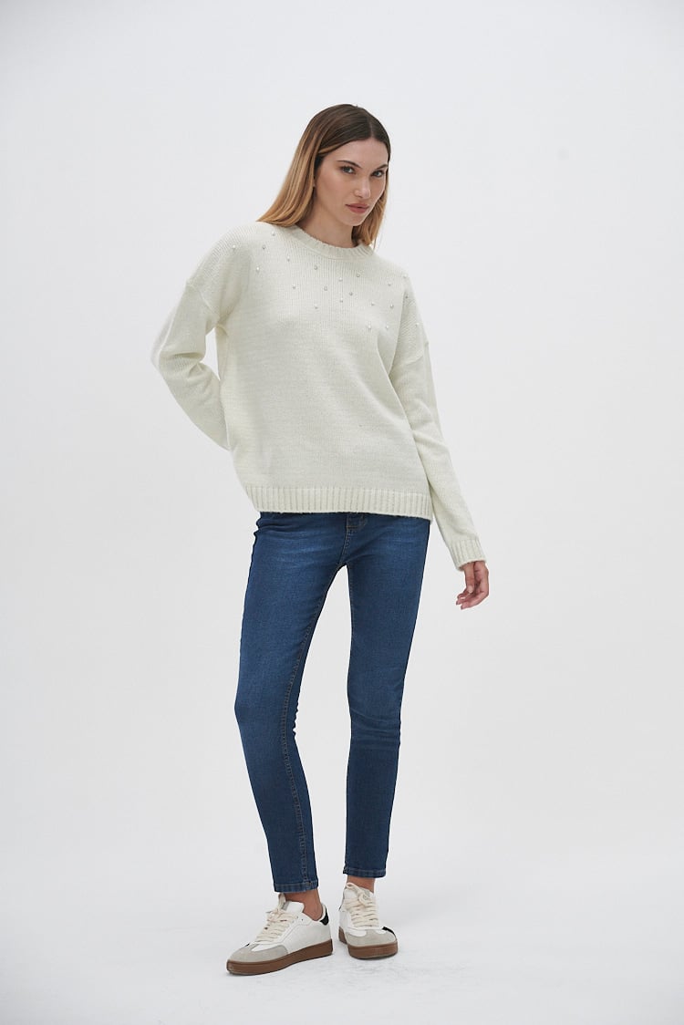 Sweater de hilo con brillo