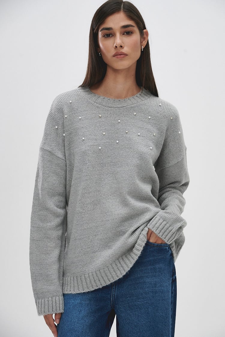 Sweater de hilo con brillo