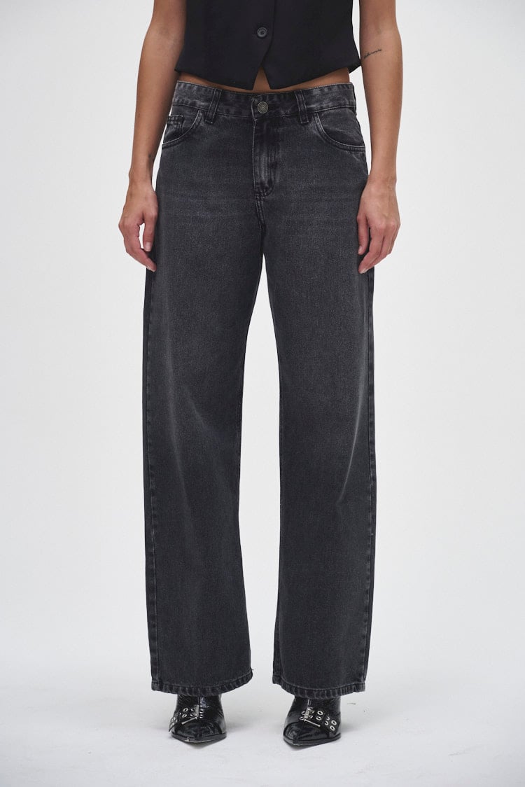 jean wide leg negro 