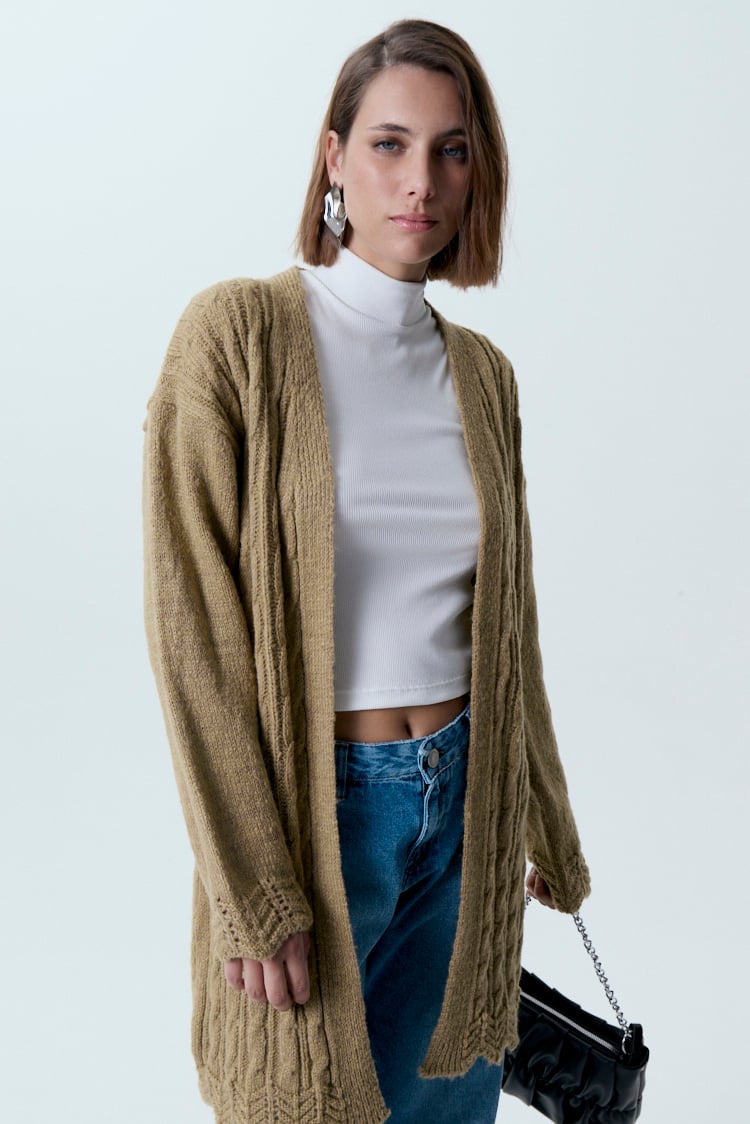 cardigan hilo largo