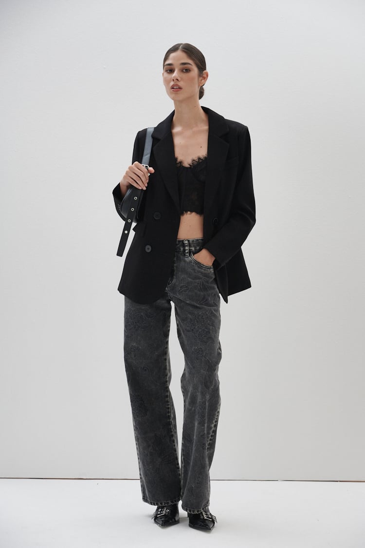 blazer basico negro