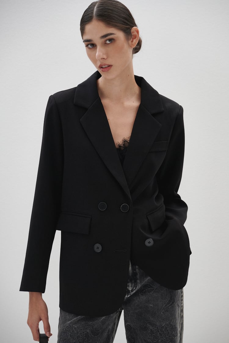 blazer basico negro