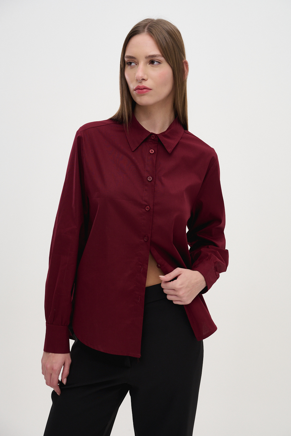 camisa basica poplin