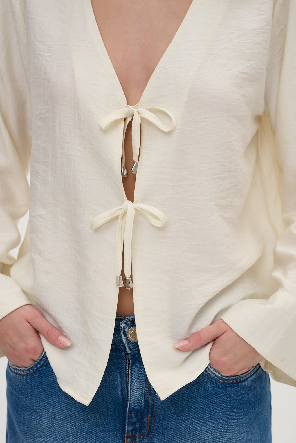 blusa lazos