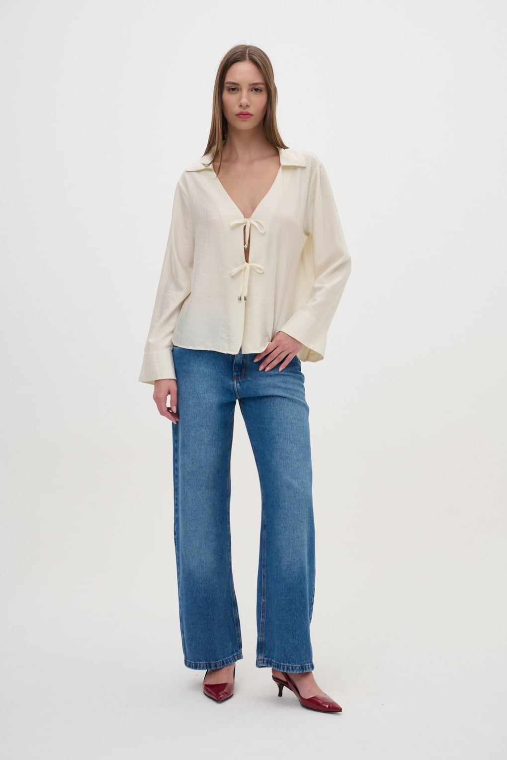 blusa lazos