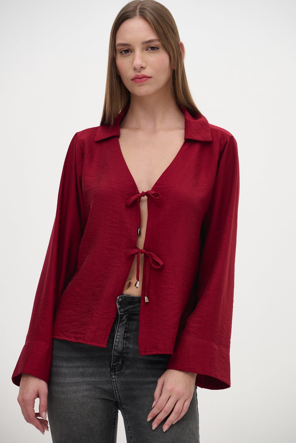 blusa lazos