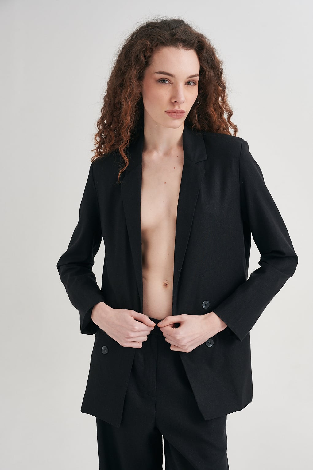 blazer de lino forrado