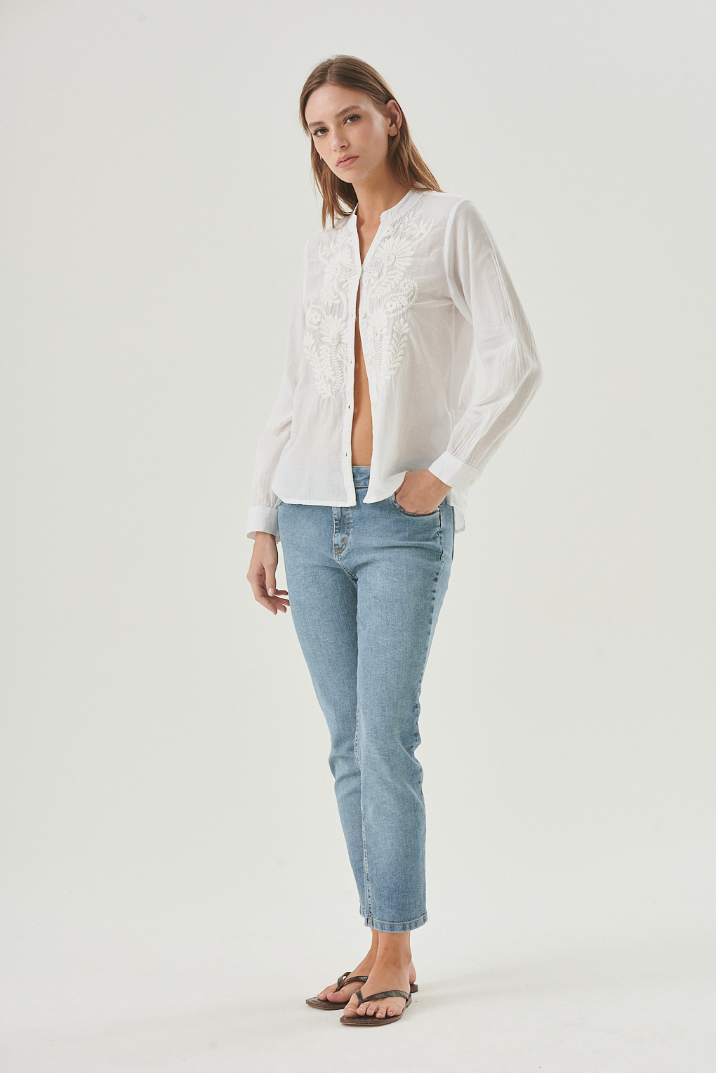 camisa briderie