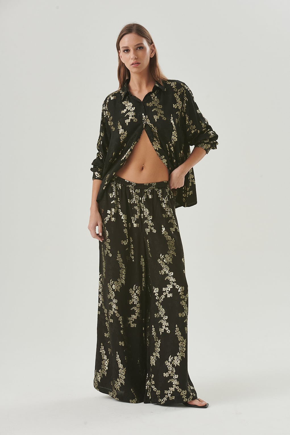 Pantalon estampado fino
