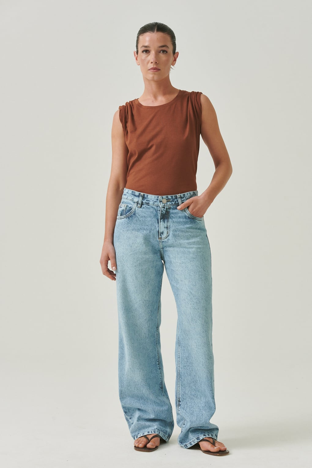 jean wide leg clasico azul